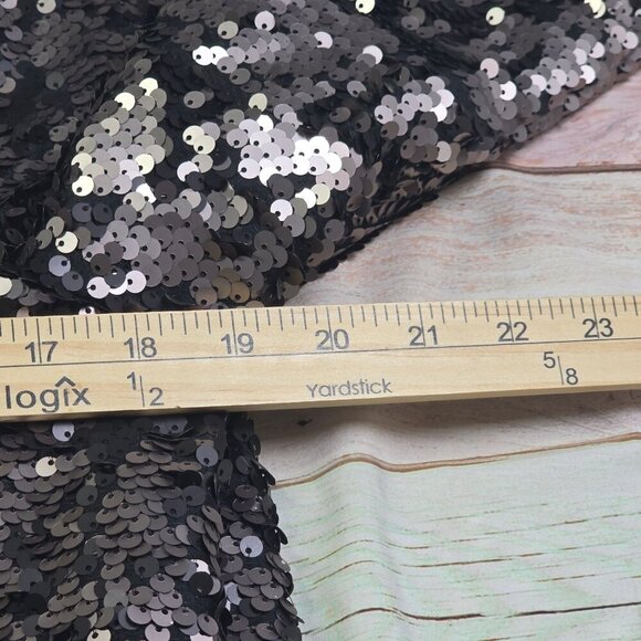 Guess Womens Sequin Bomber Jacket Black & Rose Gold Size Small - Picture 8 of 10